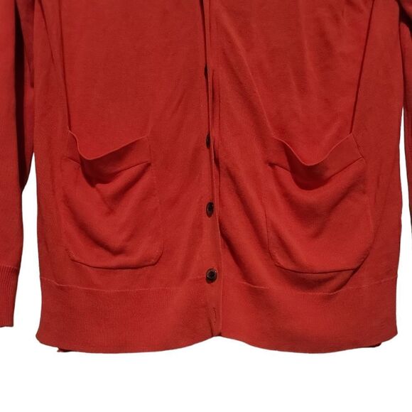 J.Crew Orange LongSleeve Cardigan Sweater Sz Small - Picture 3 of 6